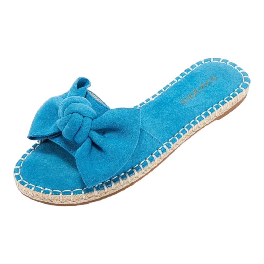 Fisace Womens Slip on Flip Flops Blue Size 6